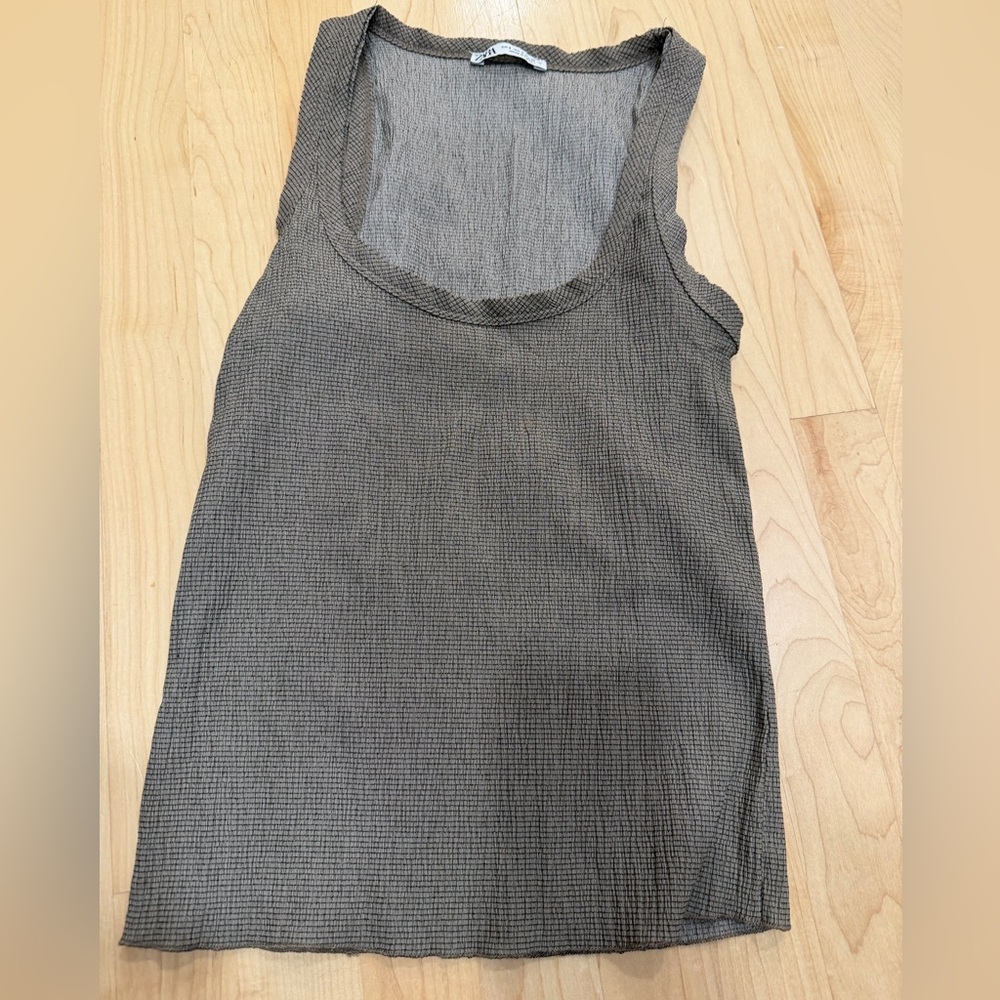 Zara Tank Top with Subtle Texture
